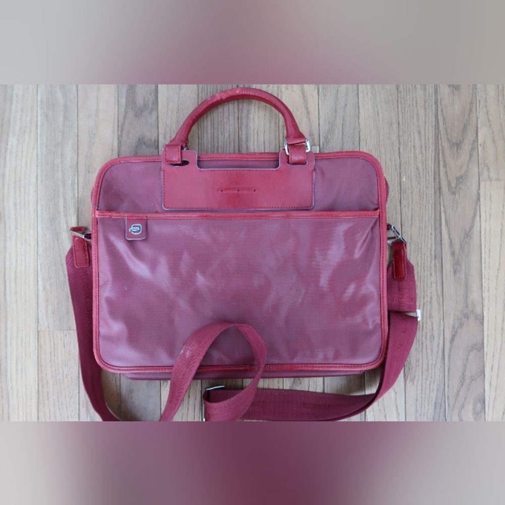Piquardo Laptop Briefcase Red Leather